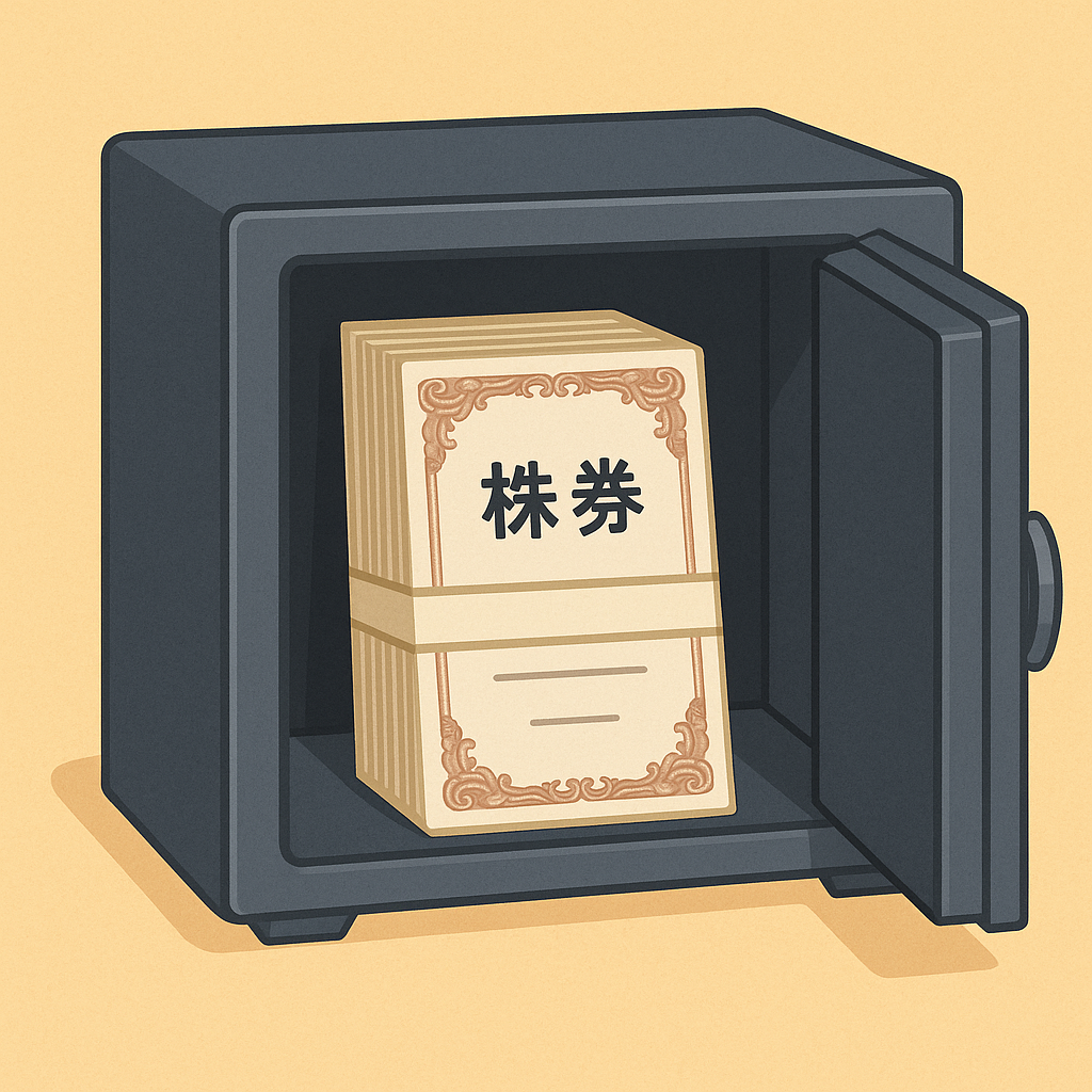 金庫の中の株券
